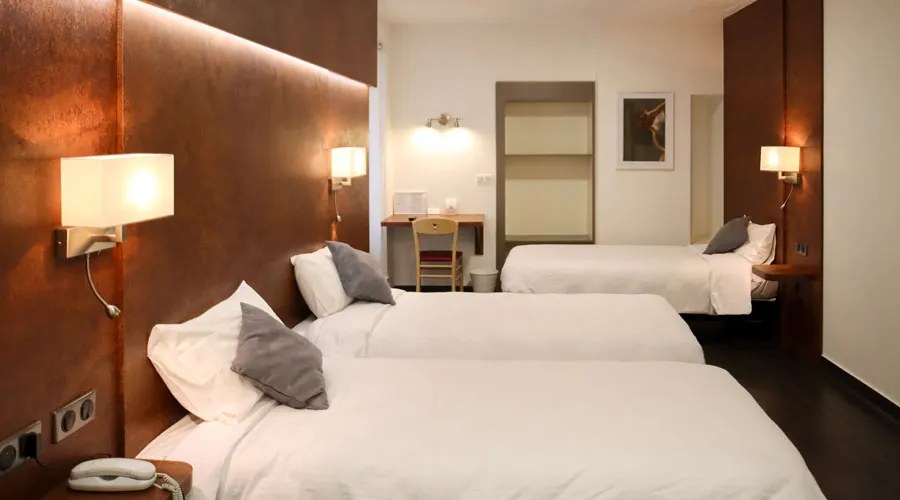 Chambre familiale de l'Hôtel Lons